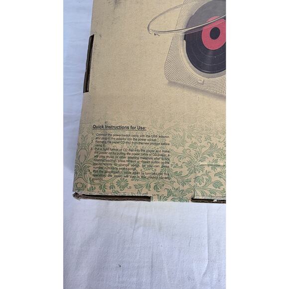 White Desktop Portable Bluetooth CD Player HiFi Sound Speakers Remote Control - Picture 12 of 14